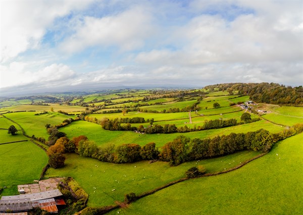 Image depicts the countryside local to Elderwood Parc